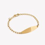 Pulsera Mónica con Placa Oval, oro Amarillo