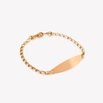 Pulsera Mónica con Placa Oval oro Naranja