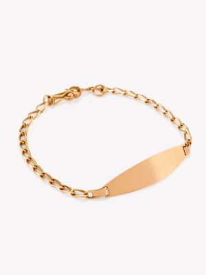 Pulsera Mónica con Placa Oval oro Naranja