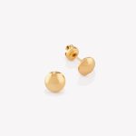 Aretes oro 18k amarillo Lentejas #7.5.