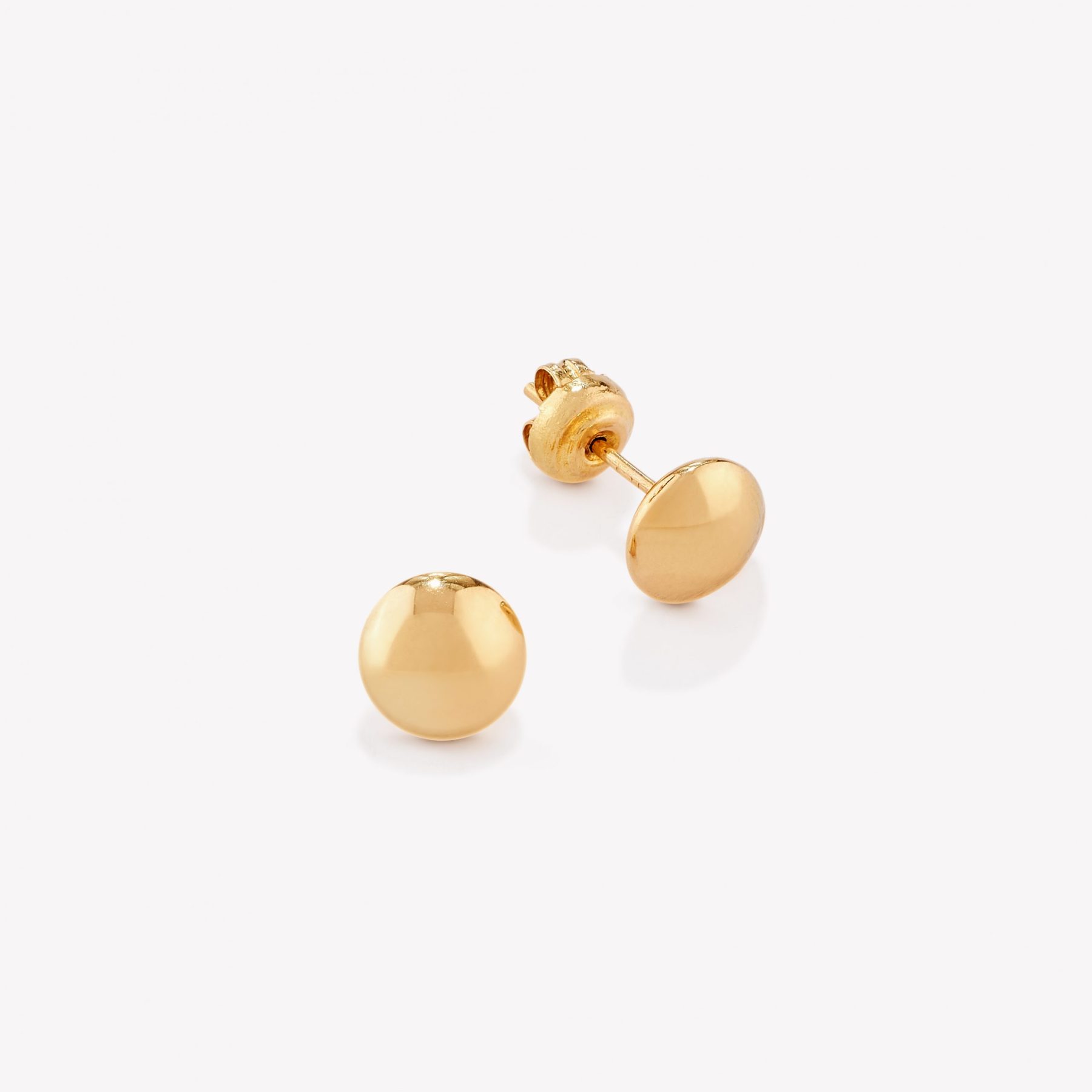 Aretes oro 18k amarillo Lentejas #7.5.