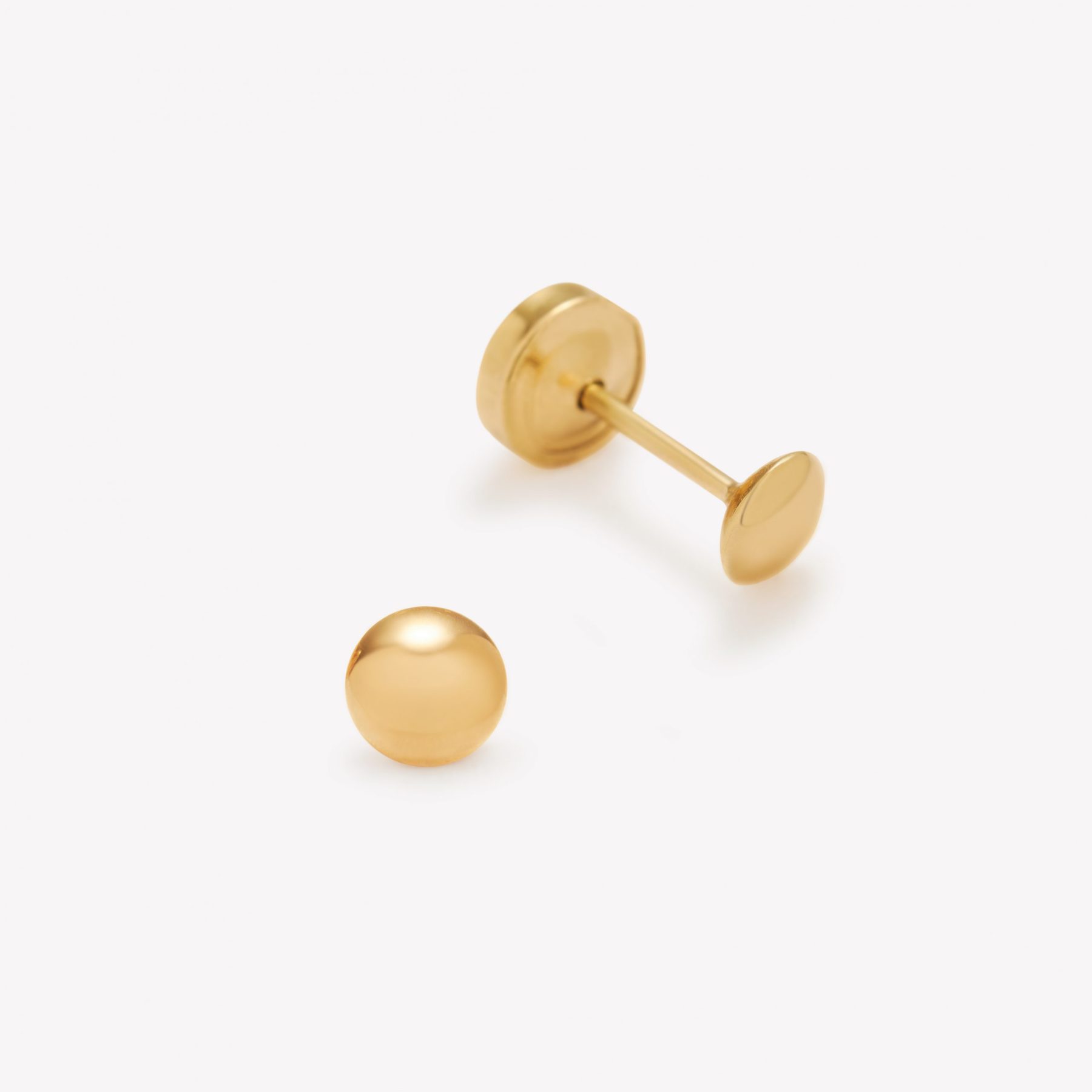 Aretes or 18k amarillo, Lentejas 3er. Tamaño.