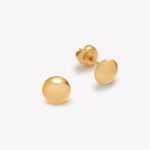 Aretes Lentejas de 4.5mm de Diámetro, Oro amarillo