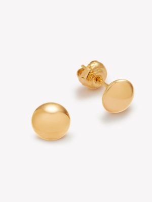 Aretes Lentejas de 4.5mm de Diámetro, Oro amarillo