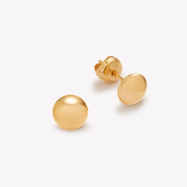 Aretes Lentejas de 4.5mm de Diámetro, Oro amarillo