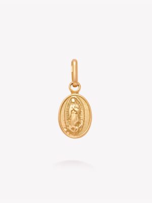 Medalla Oval Virgen de Guadalupe, Oro amarillo