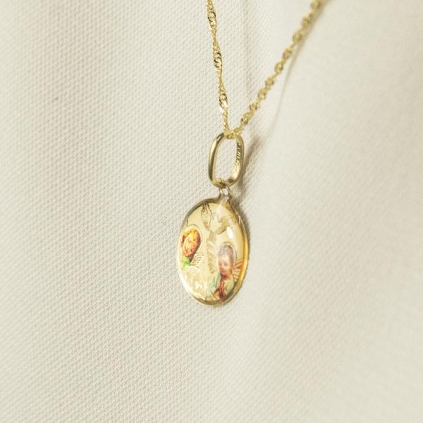 Dije Angelitos, oro amarillo