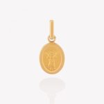 Dije oro 18k amarillo, Niño Divino Oval.