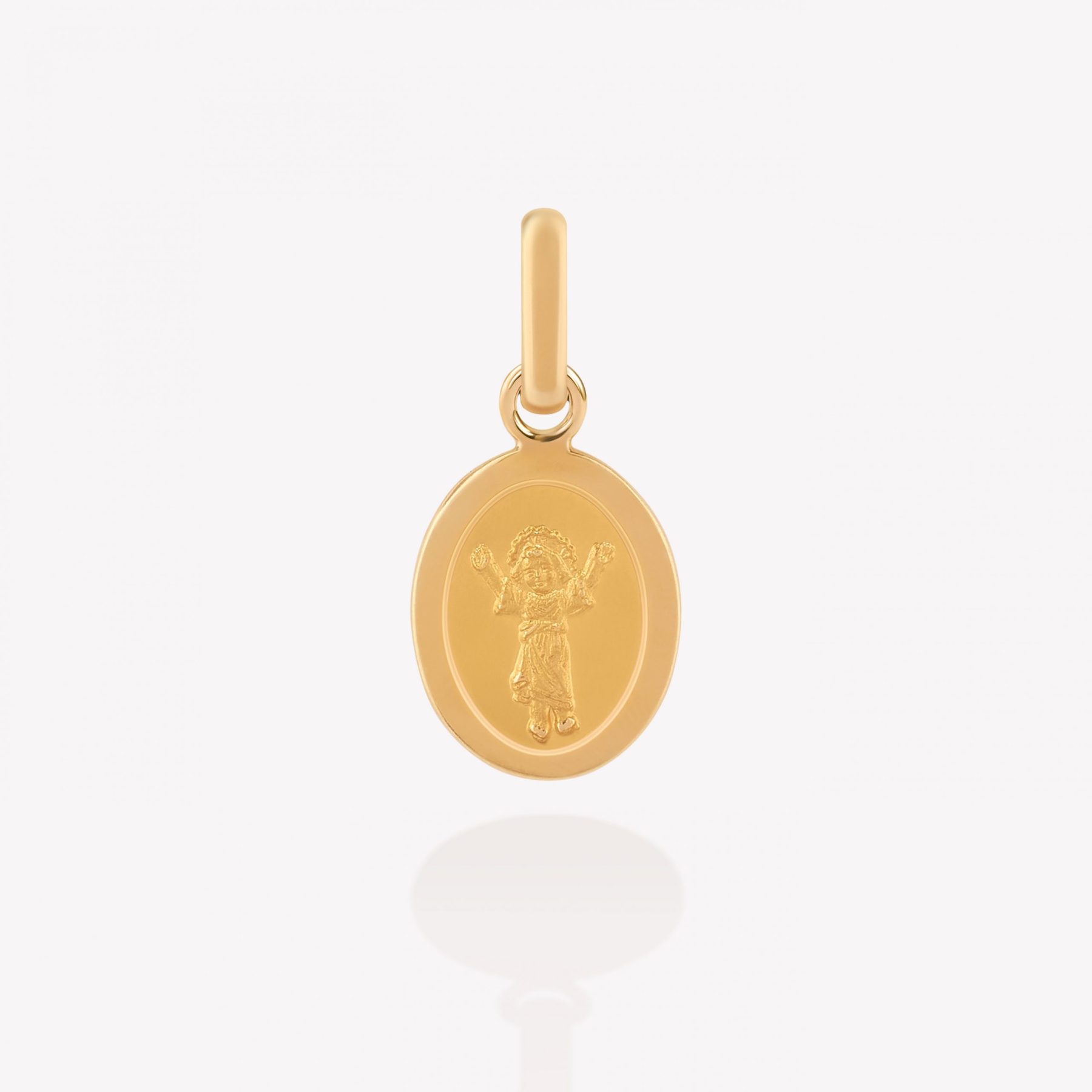 Dije oro 18k amarillo, Niño Divino Oval.