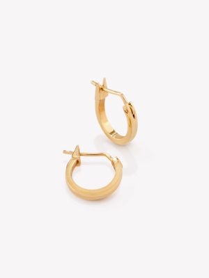 Argollas en oro 18k naranja, Chinas Mini.