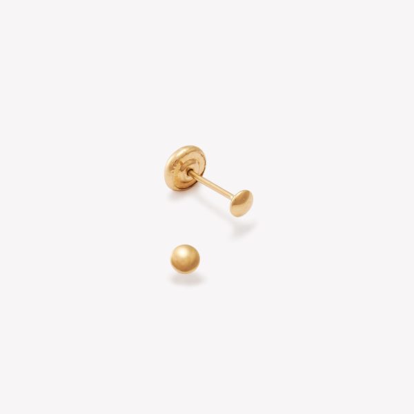 Aretes Lentejas #1, Oro Amarillo
