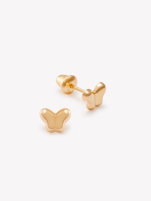 Aretes Mariposa , Oro Amarillo