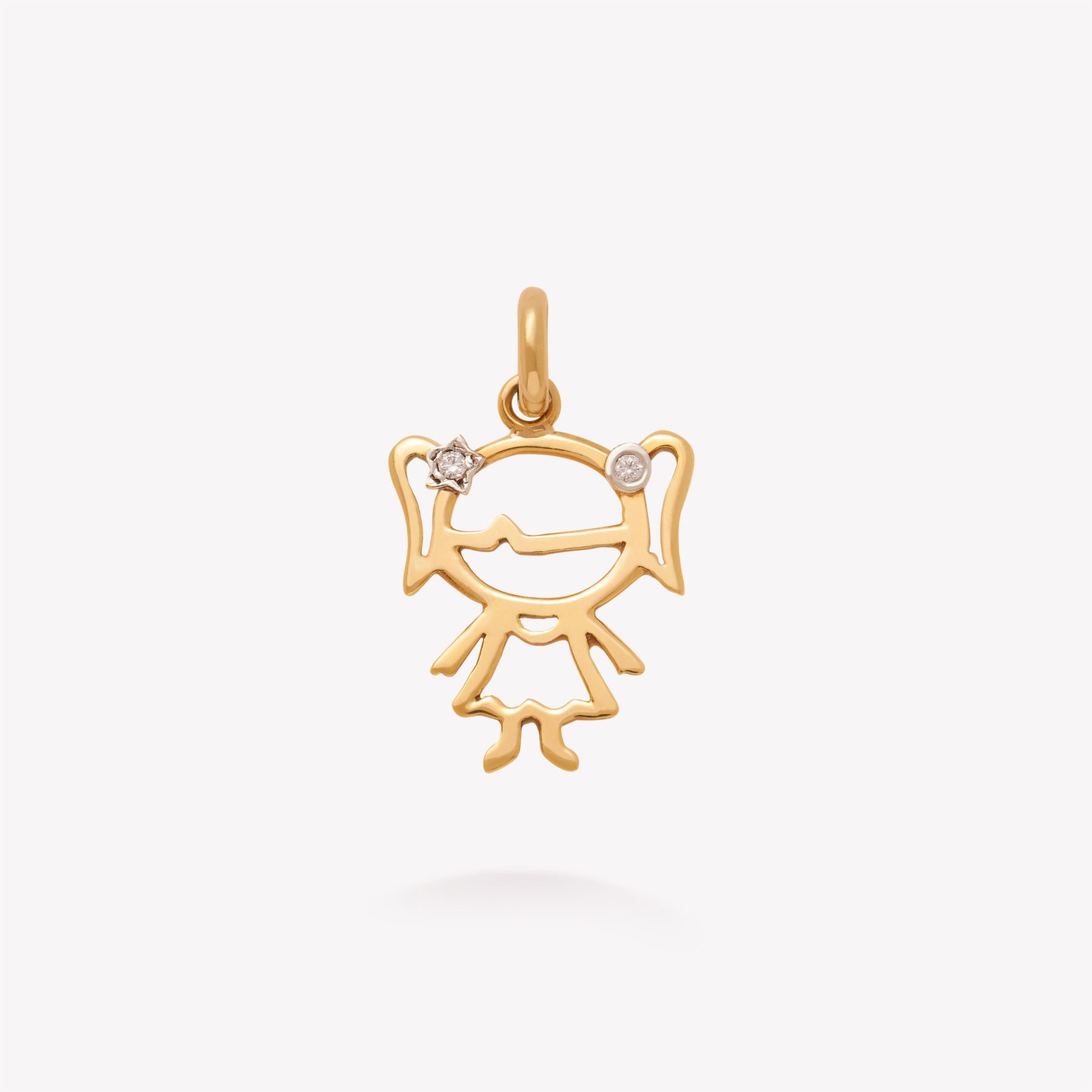 Dije oro 18k amarillo, Niña