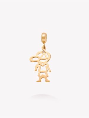 Dije Niño calado, Oro amarillo