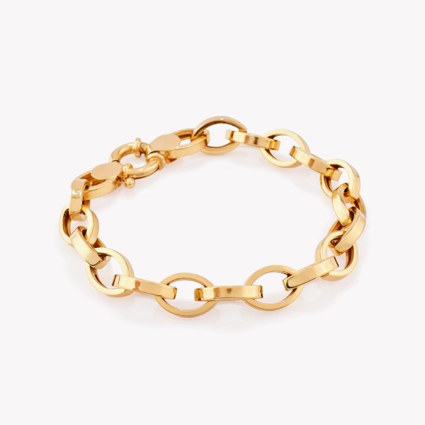 Pulsera en oro 18k. amarillo Almendras.