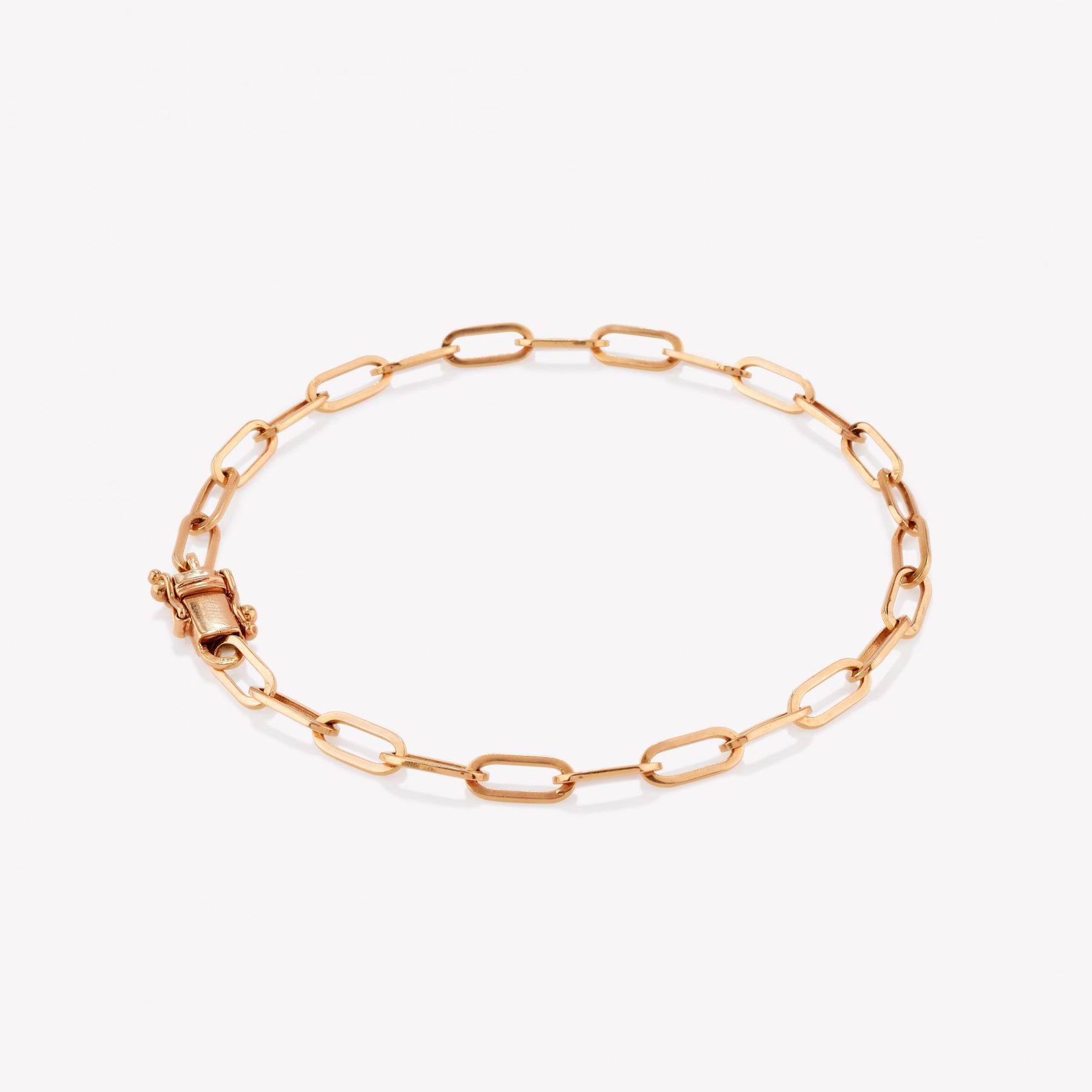 Pulsera en oro 18k. naranja Paper Clip.