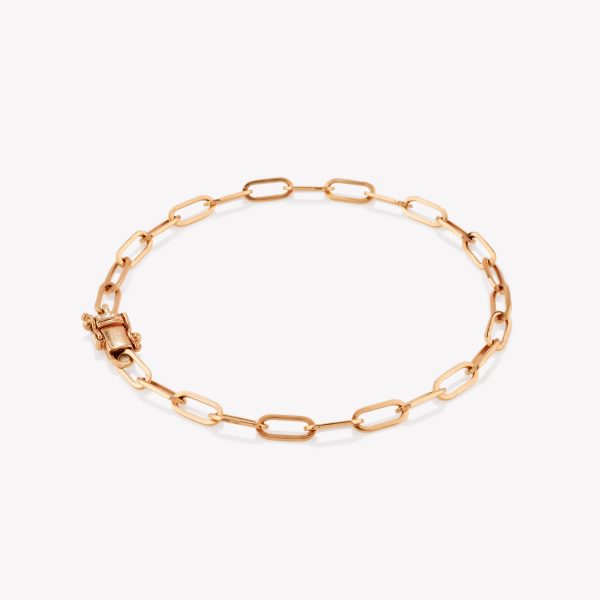 Pulsera en oro 18k. naranja Paper Clip.
