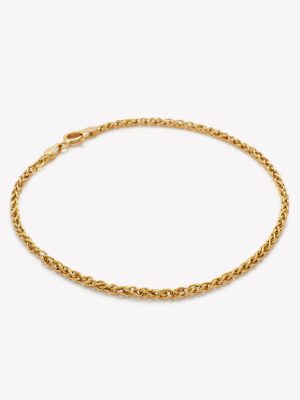 Pulsera en oro 18k. amarillo tejido.