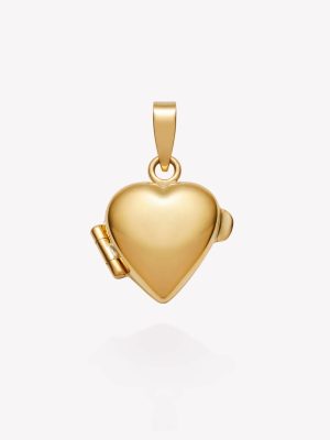 Dije Guardapelo Corazón, Oro amarillo