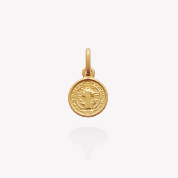 Medalla San Benito de Palerma Mini, Oro Amarillo