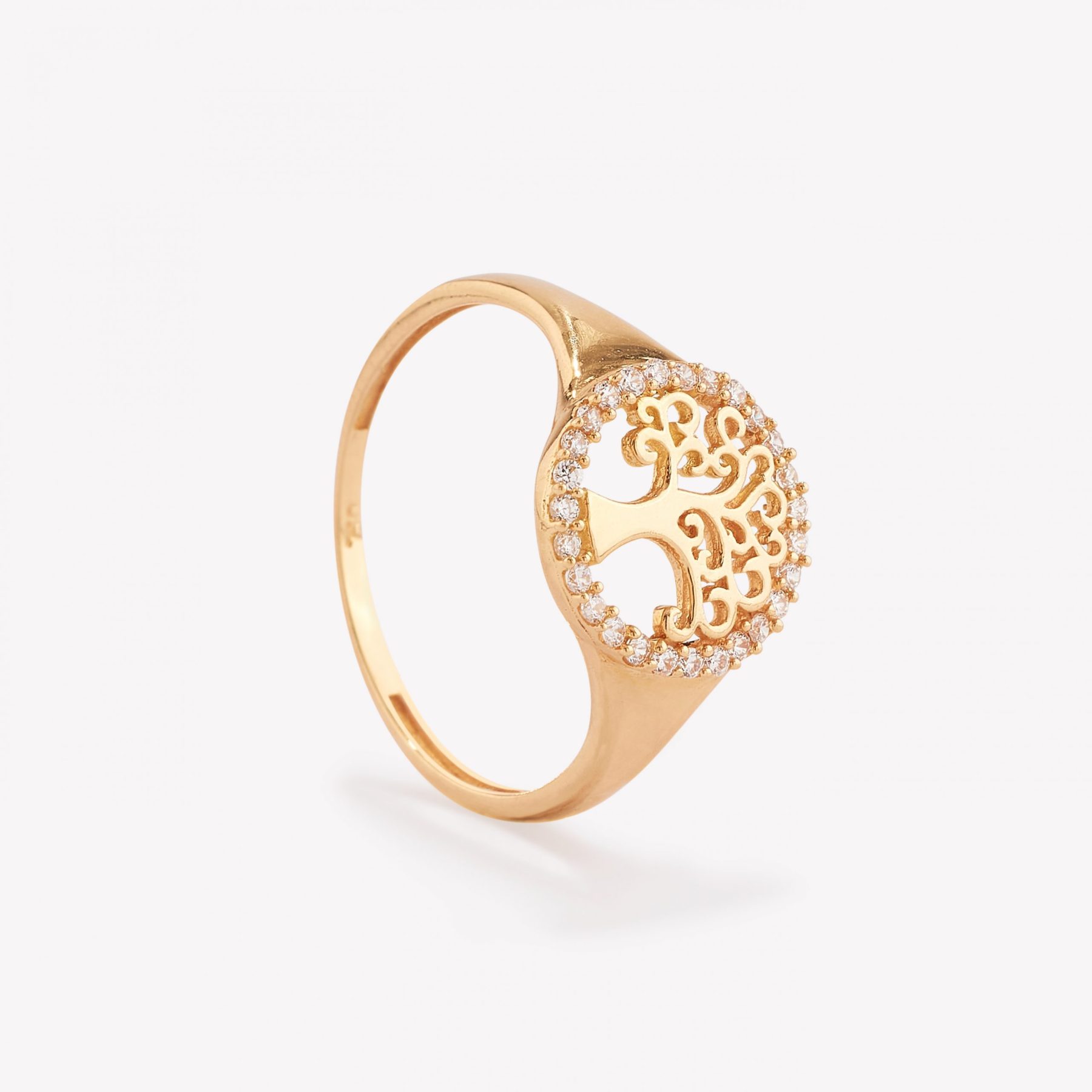 Anillo oro 18k amarillo, Árbol de la Vida.