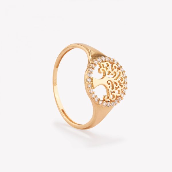 Anillo oro 18k amarillo, Árbol de la Vida.