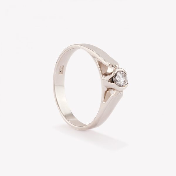 Anillo oro 18k blanco, Mi Compromiso.