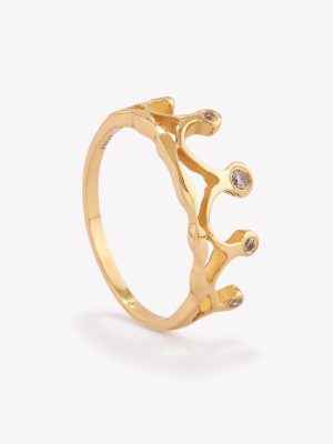 Anillo oro 18k amarillo, Queen