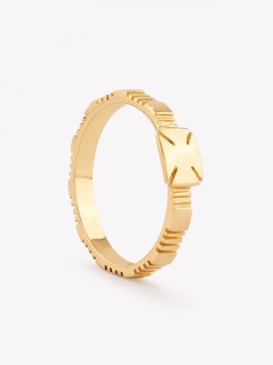 Anillo oro 18k amarillo, Denario.