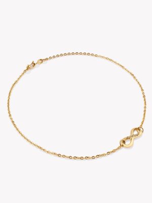 Tobillera infinito, oro amarillo