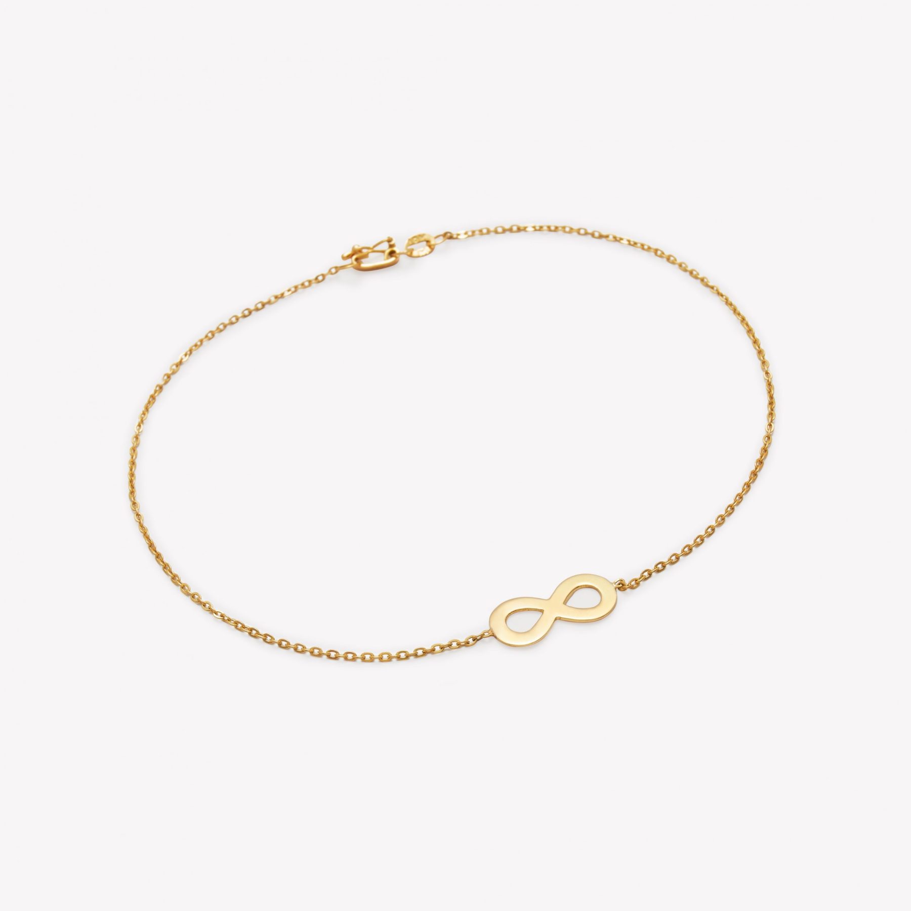 Tobillera en oro 18k. amarillo infinito