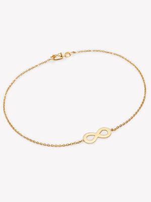 Tobillera en oro 18k. amarillo infinito
