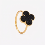 Anillo FLOR IMPERIAL LLUVIA DE NOCHE en oro amarillo 18k