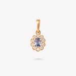 Dije oro 18k. Lady Di Piedras zafiros azules