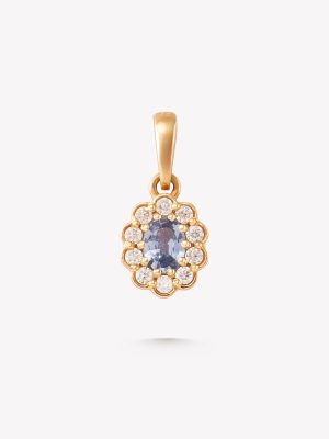Dije Lady Di Piedras zafiros azules