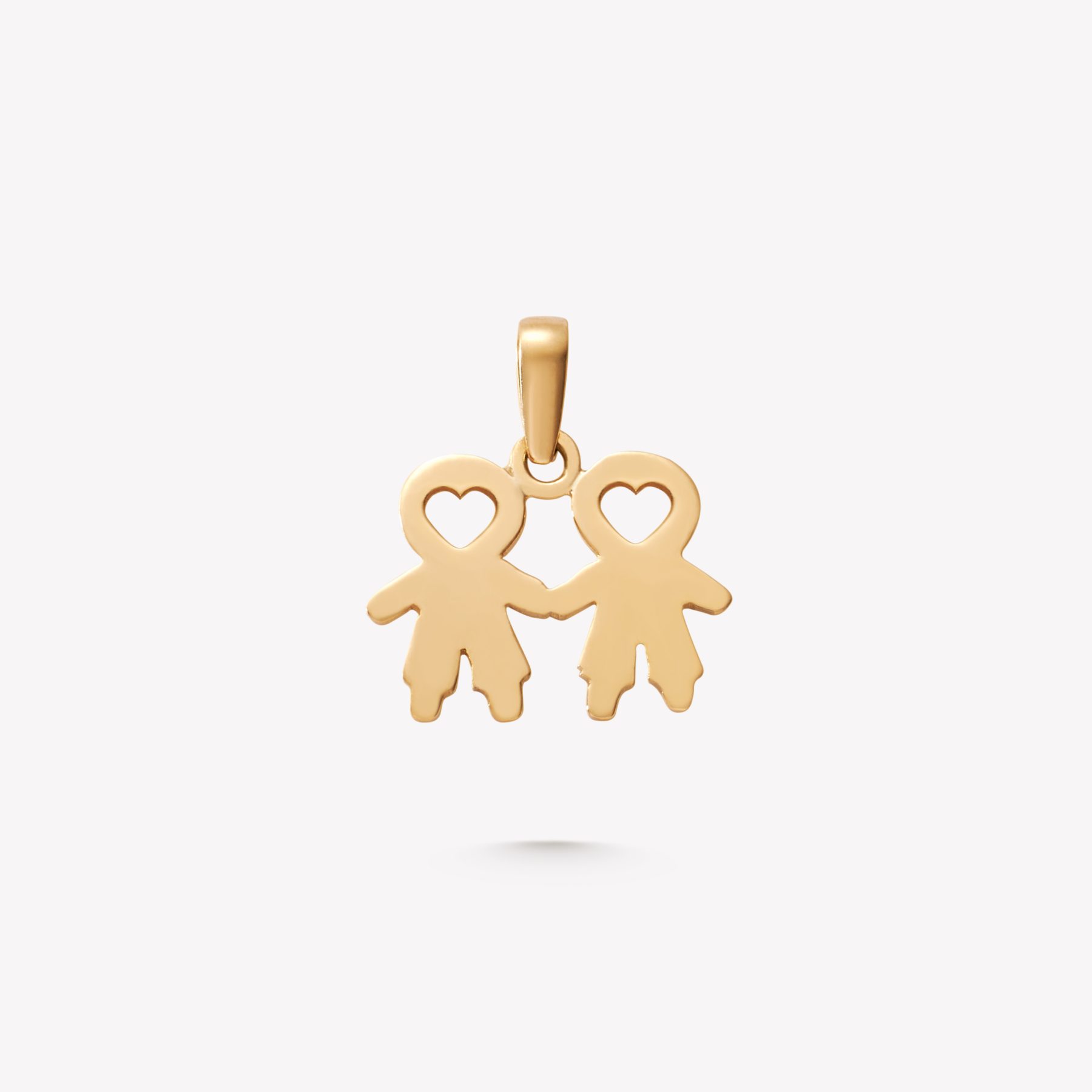 Dije oro 18k amarillo, NIÑO Y NIÑO unidos