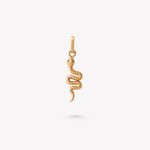 Dije oro 18k amarillo Serpiente Petit con ESMERALDA