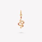 Dije Serpiente de oro 18k con 4 Rubíes