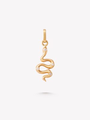 Dije SNAKE con 4 Brillantes Moissanitte