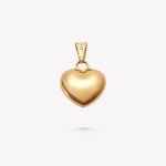 Dije oro 18k amarillo, CORAZÓN EMBUTIDO 10*10