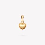 Dije oro 18k amarillo, CORAZÓN EMBUTIDO 7,5*7,5