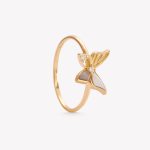 Anillo oron18k amarillo, Mariposa.