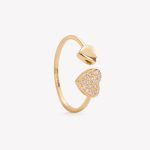 Anillo oro 18k amarillo, Ilusión Corazón con moissanite.