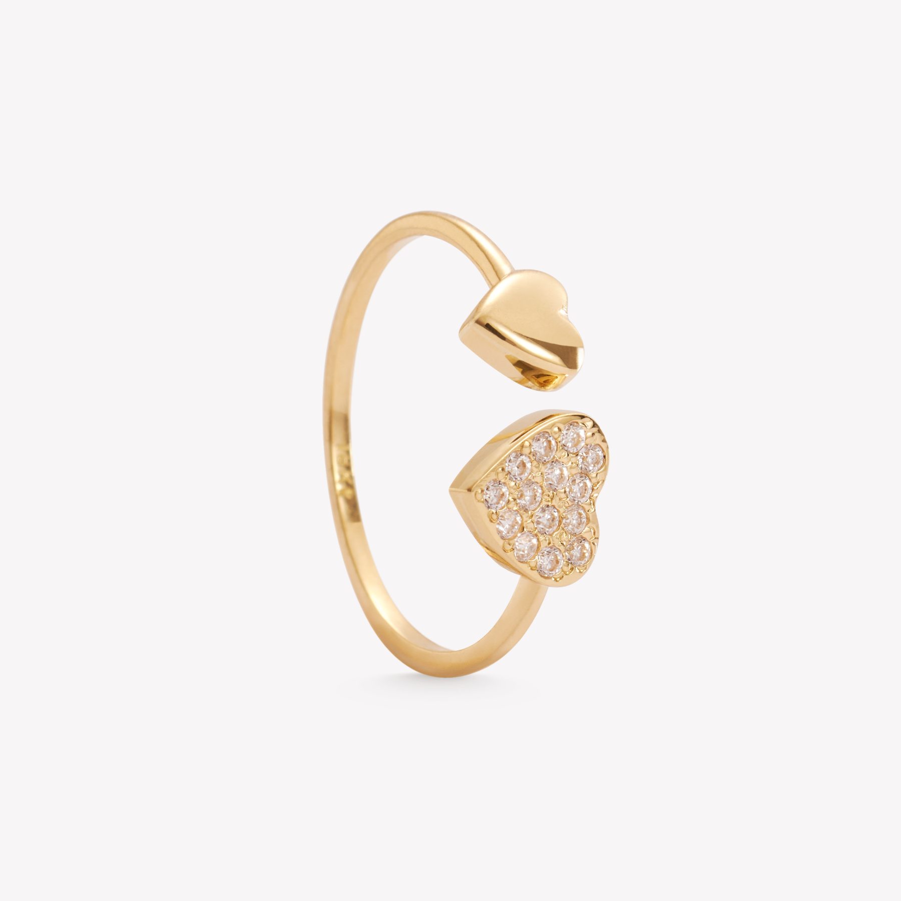 Anillo oro 18k amarillo, Corazones