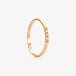 Anillo oro 18k amarillo, Cinta con Brillantes Moissanitte