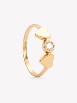 Anillo oro n18k amarillo, Mi promesa con Brillante Moissanite