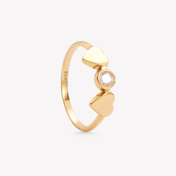 Anillo oro n18k amarillo, Mi promesa con Brillante Moissanite
