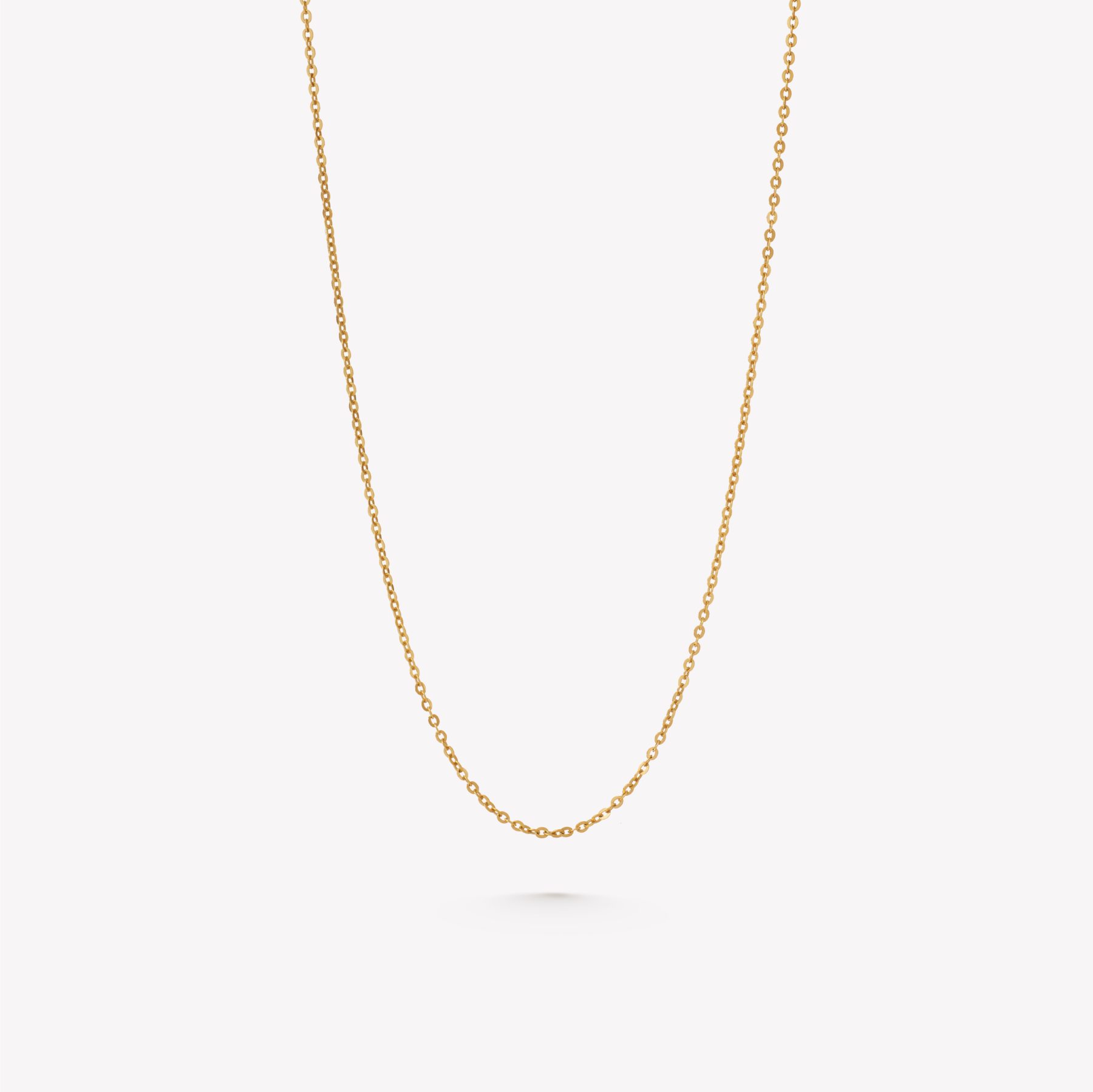 Cadena oro 18k amarillo, martillasa 20x40cm.