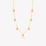 Cadena oro 18k amarillo. Martillada 45cm. Con plaquitas.