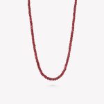 Collar con Rubies y broche mosquetón en oro 18k amarillo